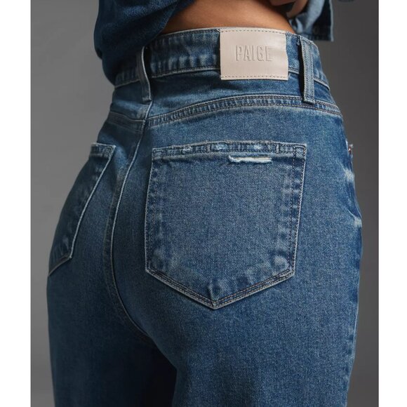 PAIGE Alexis High-Rise Barrel Jeans Lovejoy Distressed 27 - Picture 3 of 15